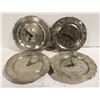 Image 1 : 4 ROUND NEW PEWTER CLOCKS