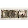 Image 1 : 3 SQUARE NEW PEWTER CLOCKS