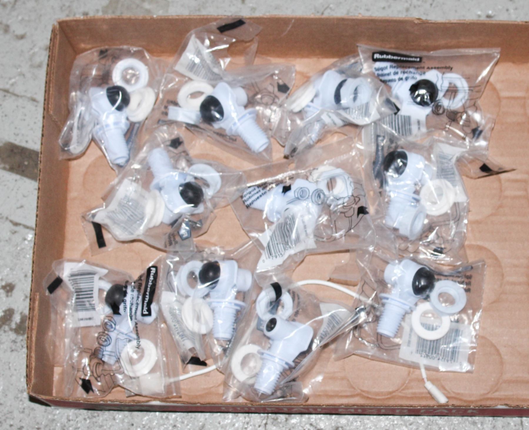 FLAT OF RUBBERMAID SPIGOT REPLACEMENT ASSEMBLYS