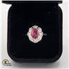 Image 1 : #762-CUSTOM HAND SET NATURAL RUBY OVAL