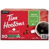 Image 1 : 80 TIM HORTONS DECAF KEURIG COFFEE PODS - 840G