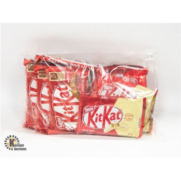 12 FULL SIZE 41G KIT KAT BARS - 6 WHITE CHOCOLATE,