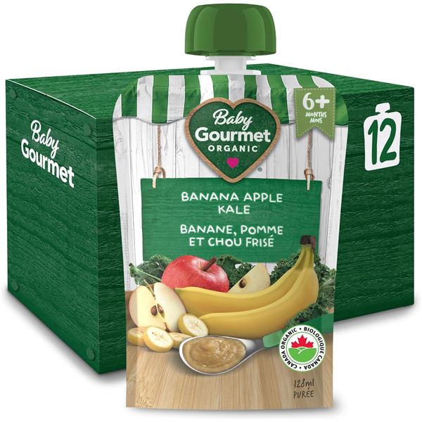 CASE OF 12 X 128ML TUBES WITH BABY GOURMET ORGANIC