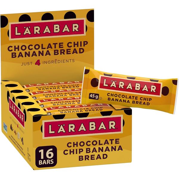 720G BOX OF LARABAR CHOCOLATE CHIP BANANA BREAD