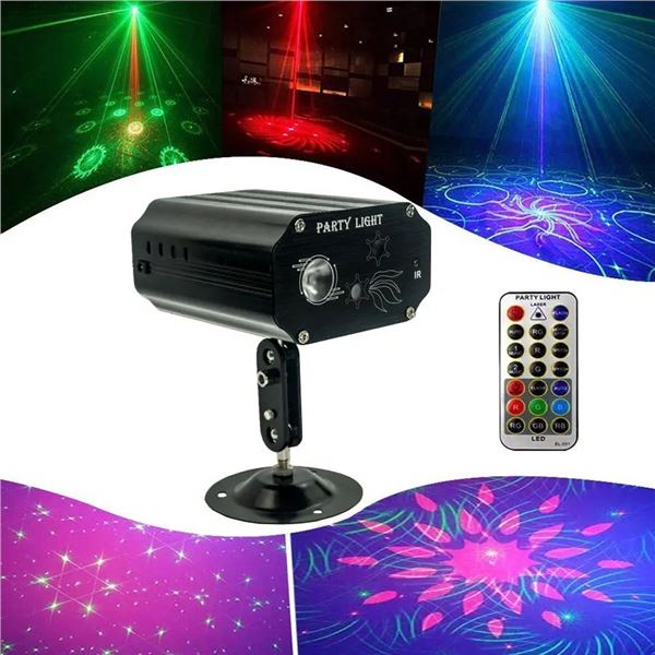 RECHARGEABLE BLUETOOTH LED DISCO LASER STAGE LIGHT