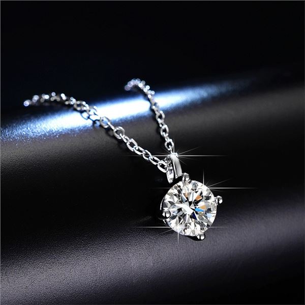2 CT GRA CERTIFIED MOISSANITE 925 SILVER NECKLACE