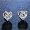 Image 1 : 1 CT GRA CERTIFIED MOISSANITE 925 SILVER EARRINGS