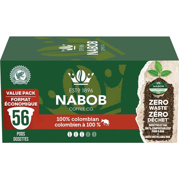 56 NABOB 100% COLOMBIAN MEDIUM ROAST KEURIG PODS