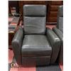 Image 1 : CHARCOAL GREY LEATHERETTE ELECTRIC RECLINER