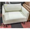 Image 1 : OVERSIZED OFF WHITE POST MODERN LEATHERETTE CHAIR