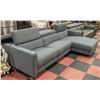 Image 1 : GREY FABRIC 2PC ELECTRIC RECLINING SECTIONAL