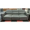 Image 1 : LEATHERETTE GREY ELECTRIC RECLINING SOFA