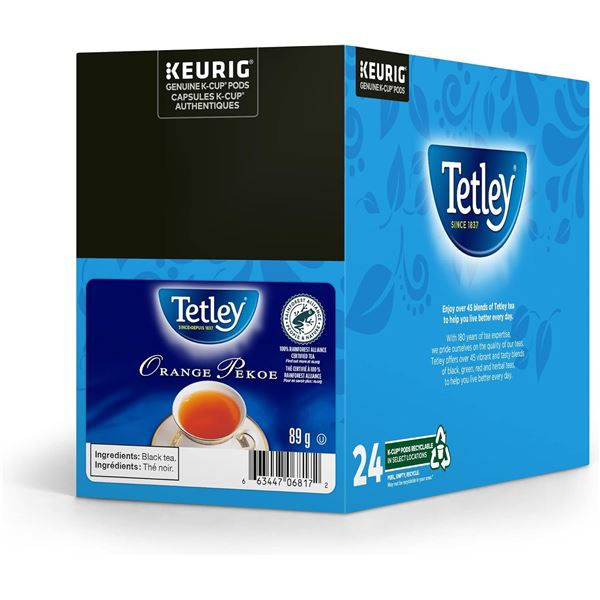 NEW BOX OF TETLEY ORANGE PEKOE KEURIG K PODS