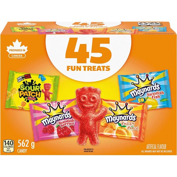 NEW MAYNARDS ASSORTED GUMMY CANDY 45 PACK