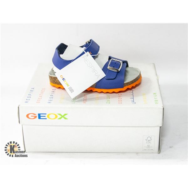 NEW KIDS GEOX RESPIRA BLUE/ORANGE SANDALS SIZE 6.5