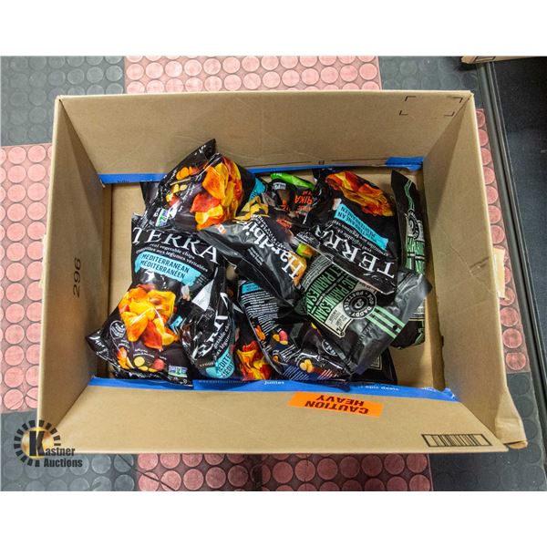 BOX OF ASSORTED CHIPS