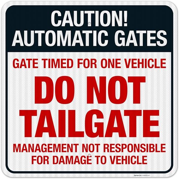 BRAND NEW CAUTION AUTOMATIC GATE SIGN