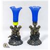 Image 1 : CHERUB GLASS LAMP SET OF 2