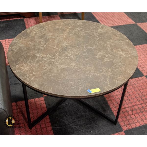 FAUX STONETOP TABLE 35.5" X 19"