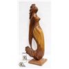 Image 1 : LARGE HANDCARVED MAHOGANY MERMAID STATUE BY ARTIST