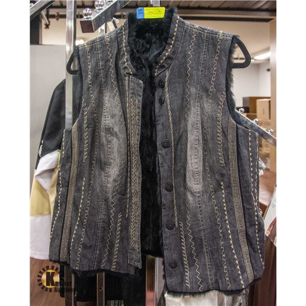 HANDMADE LADIES VEST GENUINE FUR LINED