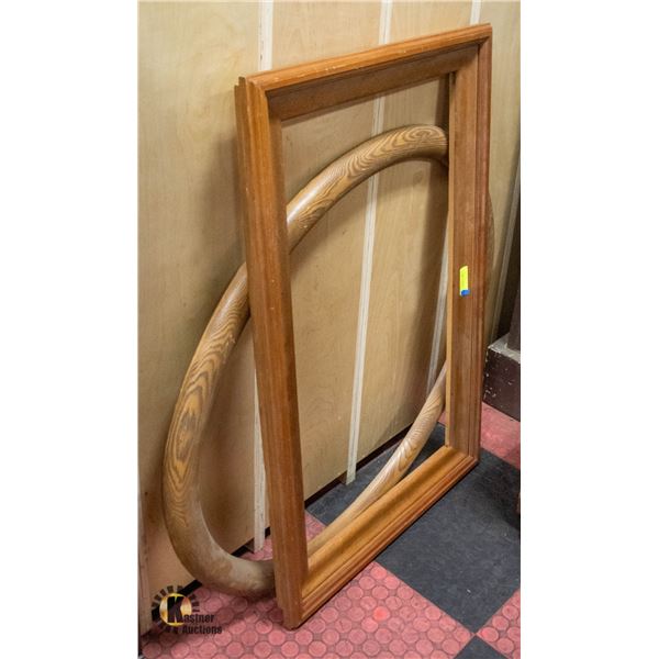 2 VINTAGE SOLID WOOD FRAMES