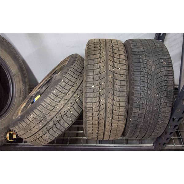 3 MICHELIN 225/50R17 TIRES WITH RIMS