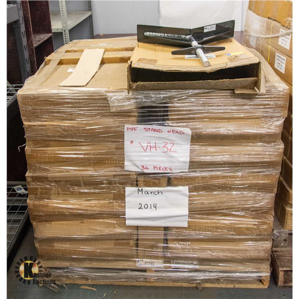PALLET OF PIPE STAND HEADS