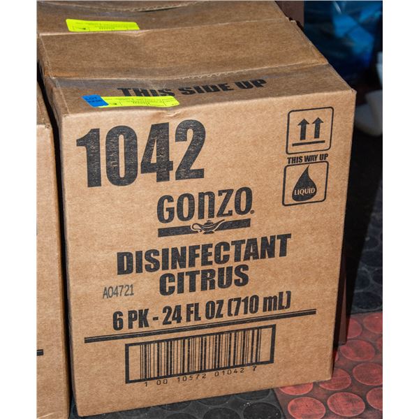 CASE OF GONZO CITRUS DISINFECTANT 6PK X 710ML