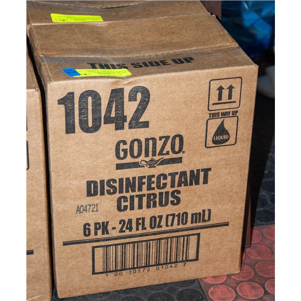 CASE OF GONZO CITRUS DISINFECTANT 6PK X 710ML