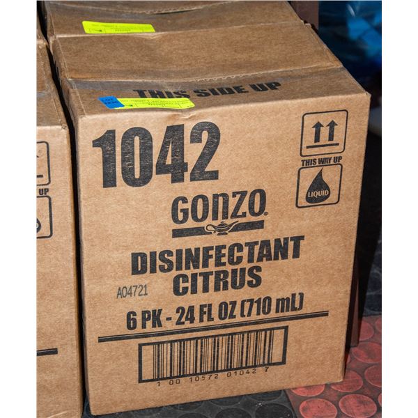 CASE OF GONZO CITRUS DISINFECTANT 6PK X 710ML