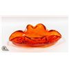 Image 1 : VINTAGE MURANO ORANGE GLASS BOWL