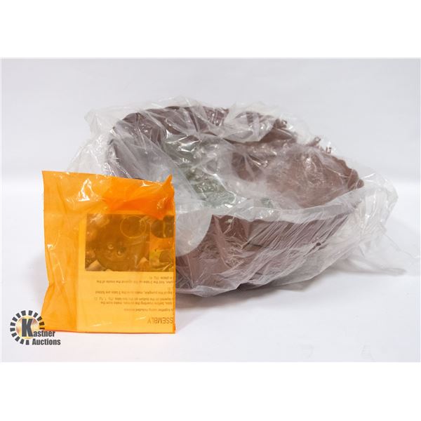 DESERT STEEL ORANGE SQUATTY STEEL PUMPKIN LANTERN