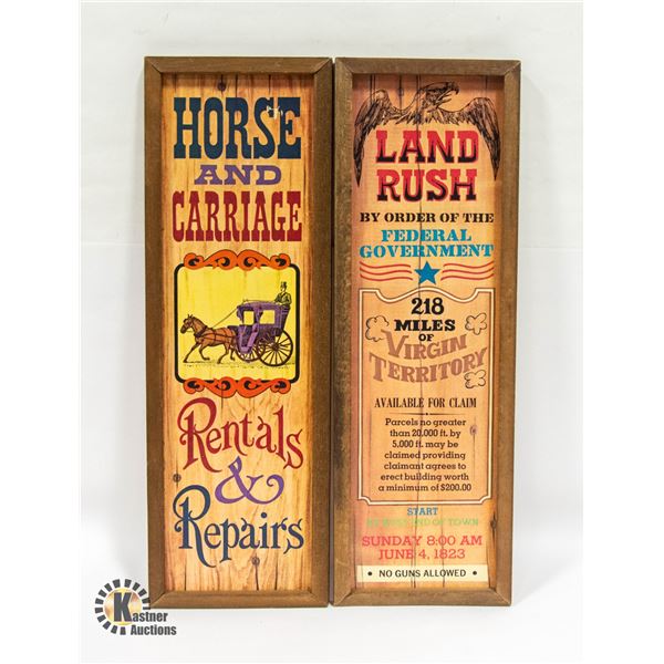 VINTAGE 2 AMERICANA WALL PLAQUES