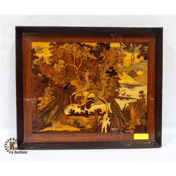 PEACOCK WALL HANGING 20.5" X 24.5"