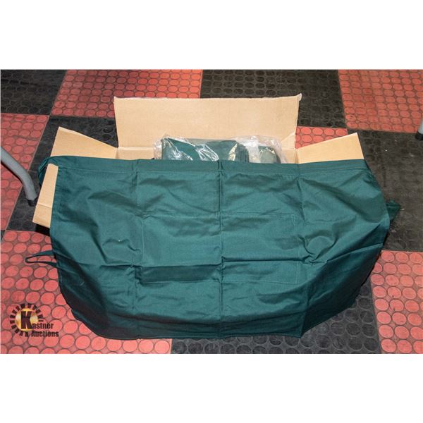 BOX OF BRAND NEW APRONS WITH POCKETS
