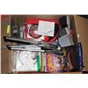 Image 1 : BOX OF ELECTRONICS MOST ARE NEW UNUSED