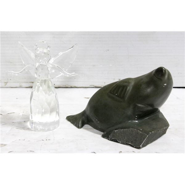 ESTATE CORELLE CRYSTAL ANGEL SOLD WITH SOAPSTONE