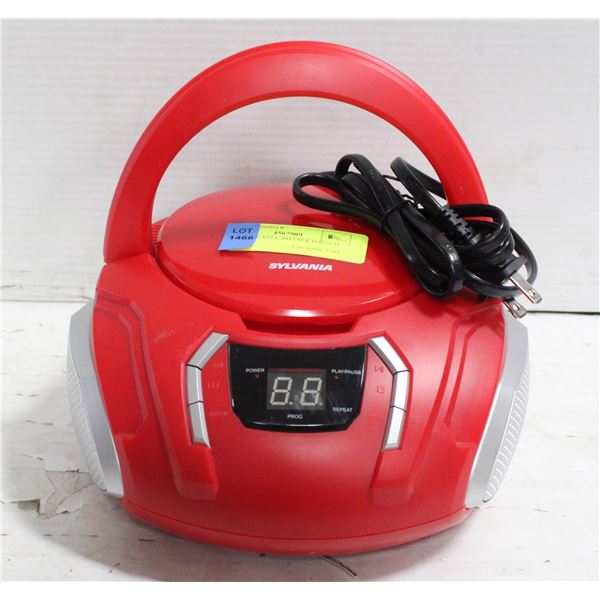 RED SYLVANIA AM/FM RADIO/CD PLAYER