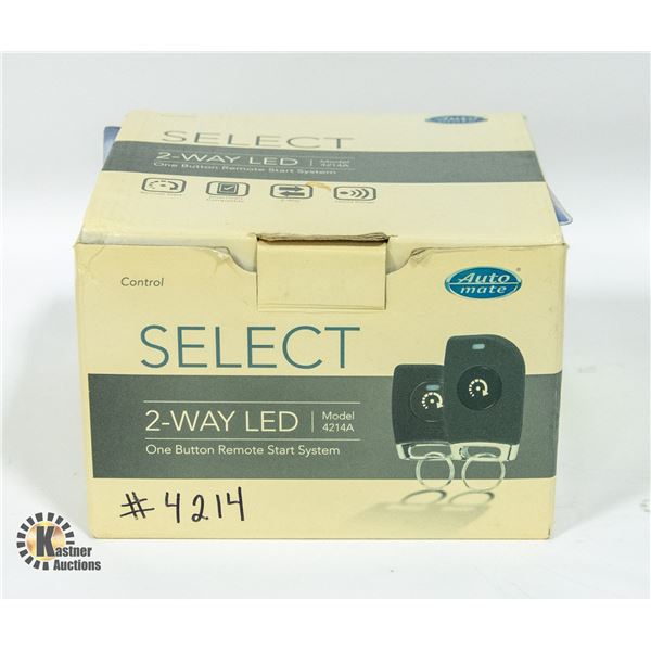 2 WAY L.E.D. SELECT ONE BUTTON REMOTE CAR STARTER