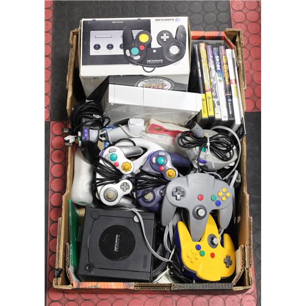 LOT OF NINTENDO CONSOLES, GAMES, CONTROLLERS, ACC