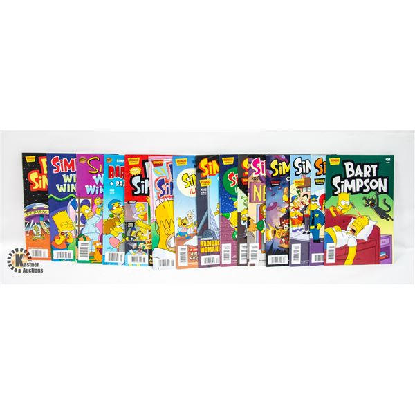 LOT OF 15 BART SIMPSON & SIMPSONS COMICS
