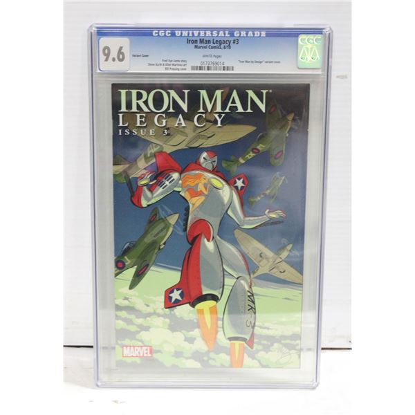 MARVEL IRON MAN LEGACY #3 CGC COMIC, VARIANT COVER