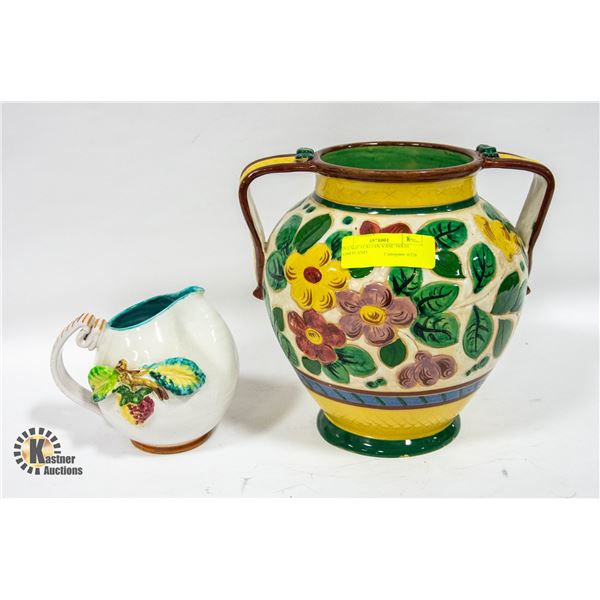 VINTAGE ITALIAN VASE 10X10 SIGNED AND