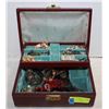 Image 1 : ESTATE JEWELRY BOX WITH ASSORTED CONTENTS
