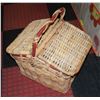 Image 1 : THICK WICKER BASKET WITH VERY OLD RED