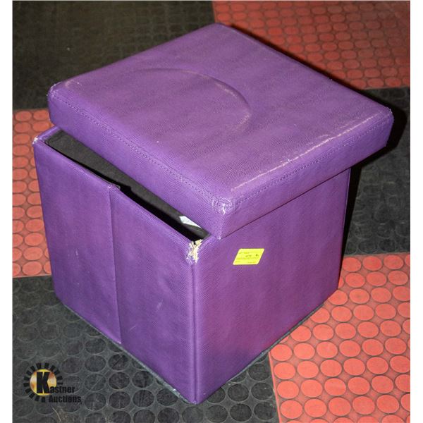 PURPLE STORAGE BOX 14"X15"X15" - ESTATE