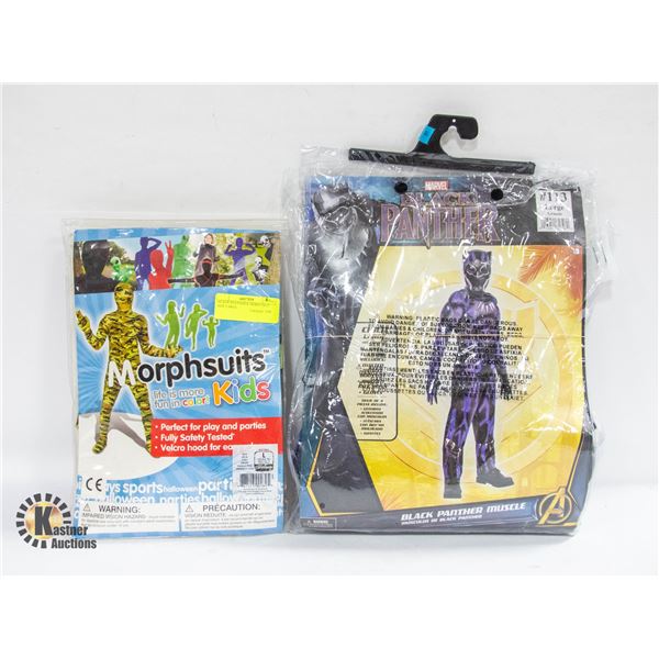 BLACK PANTHER & MORPH SUIT SIZE LARGE