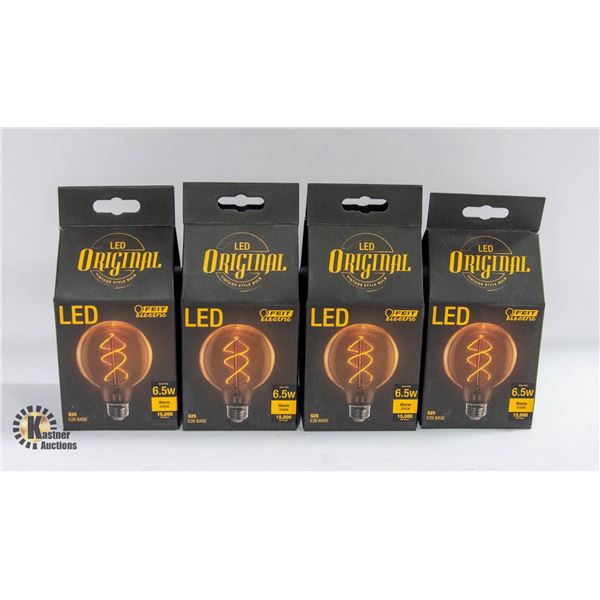 4 VINTAGE STYLE LIGHT BULBS