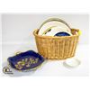 Image 1 : WICKER BASKET WITH LIMOGES AND